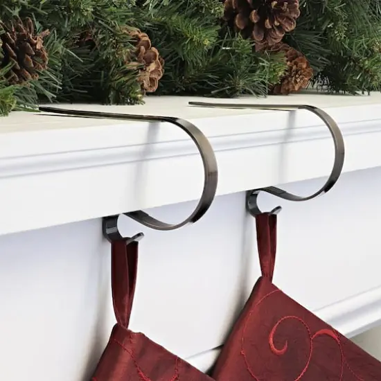 Original MantleClip&reg; Oil-Rubbed Bronze Stocking Holders, 2ct. {3}