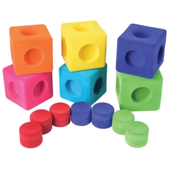 Rubbabu Rubbablox Natural Rubber Foam Building Block Set {3}