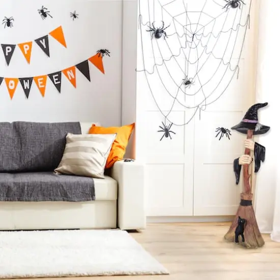 4ft. Broom with Arms & Witch Hat D&eacute;cor {3}