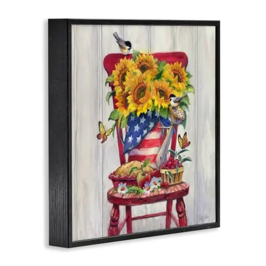 Stupell Industries Patriot Porch Still Life Framed Giclee Art Black {4}