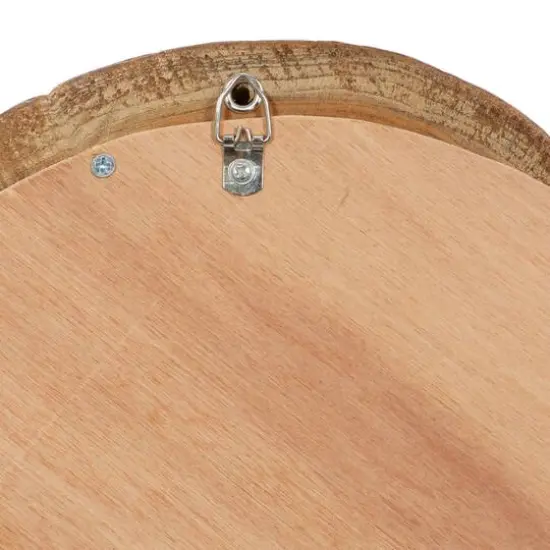 13" Brown Teak Wood Rustic Wall Mirror, 4ct. {6}