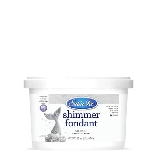 Satin Ice&reg; Professional's Choice Fondant, 1lb. Silver {1}