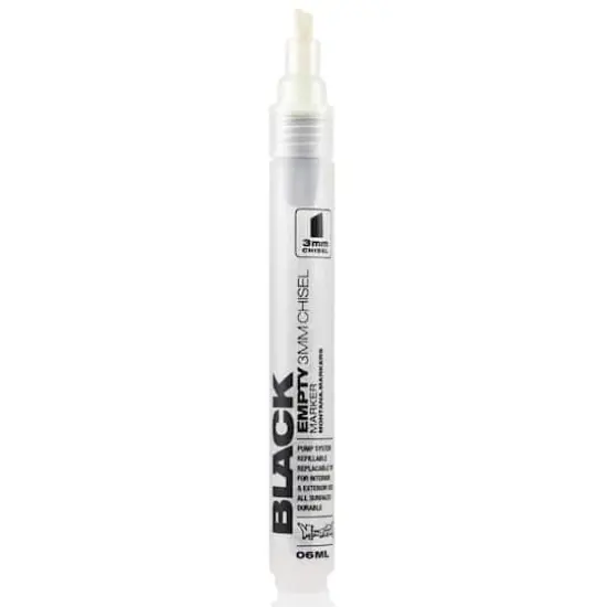 3mm Montana BLACK Chisel Empty Marker {1}