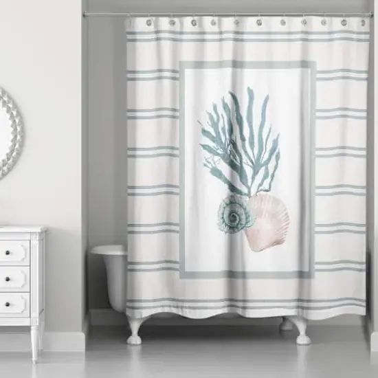 Snail and Olive Shell 71" x 74" Shower Curtain {1}