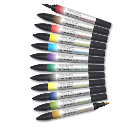 Winsor & Newton&reg; ProMarker&trade; Basic Tones 12 Watercolor Marker Set {4}