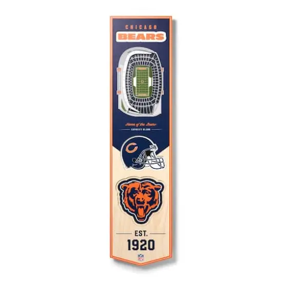3D StadiumView 8" x 32" Banner Chicago Bears {1}