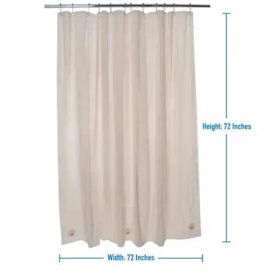 Bath Bliss Splash Guard Shower Liner Beige {8}