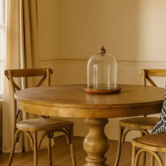 5.5" Glass Cloche with Pumpkin Knob & Wood Base by Ashland&reg; {3}