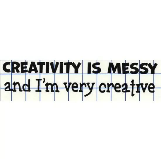 Leisure Arts&reg; Vinyl Creativity is Messy & I'm Very Creative Black Wall Decal {1}