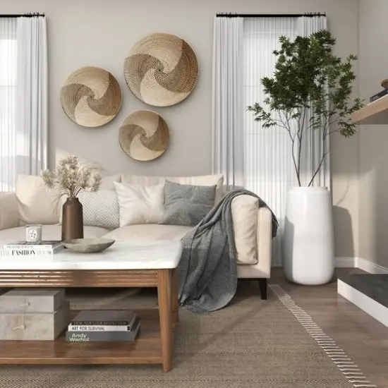 30" Tall White Floor Vase {17}