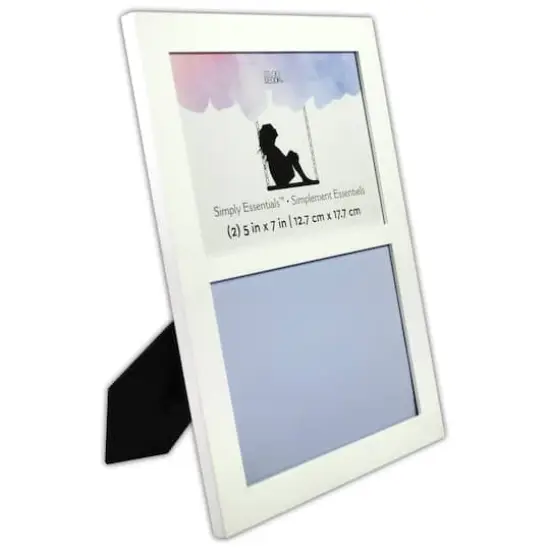 Simply Essentials™ 2 Opening 5" x 7" White Flat Collage Frame by Studio Décor® {3}