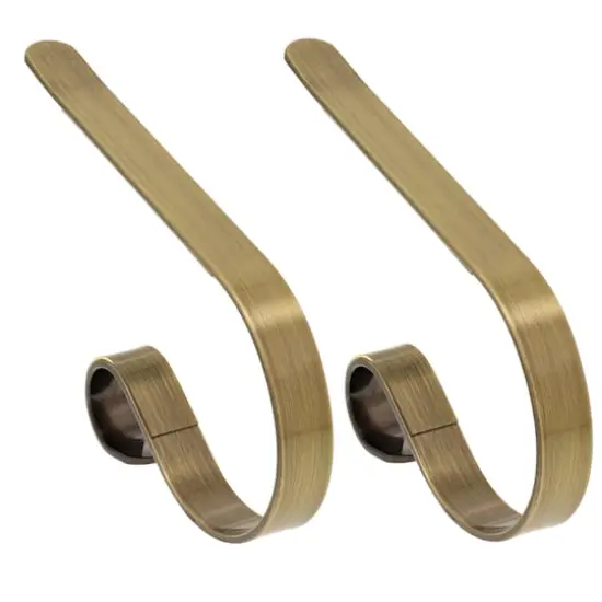 Original MantleClip® Antique Brass Stocking Holders, 2ct. {1}