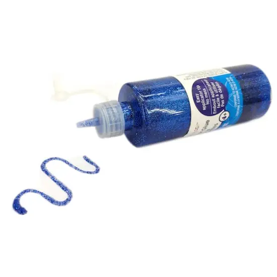 3.96oz. Glitter Glue by Creatology&trade; Royal Blue {4}