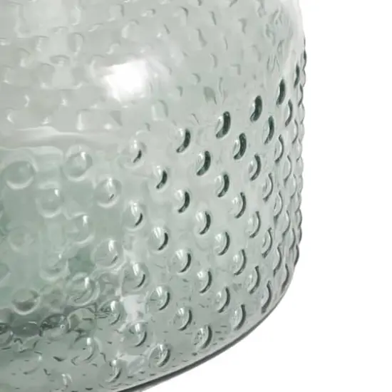 12.25" Green Glass Wide Spotted Decorative Vase {6}