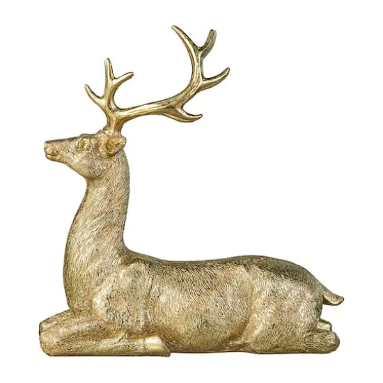 Glitzhome&reg; 11" Lying Reindeer Table D&eacute;cor {1}