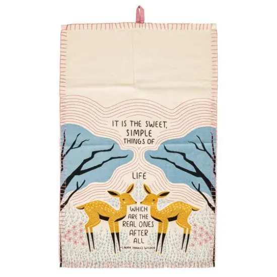 Hello Honey&reg; It Is the Sweet Simple Things Deer Cotton Slub Tea Towel {6}