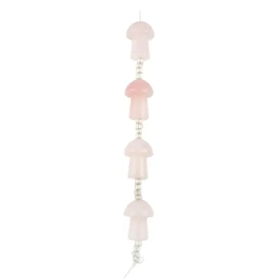 Dyed Rose Quartz Mushroom Beads, 20mm by Bead Landing&trade; {4}