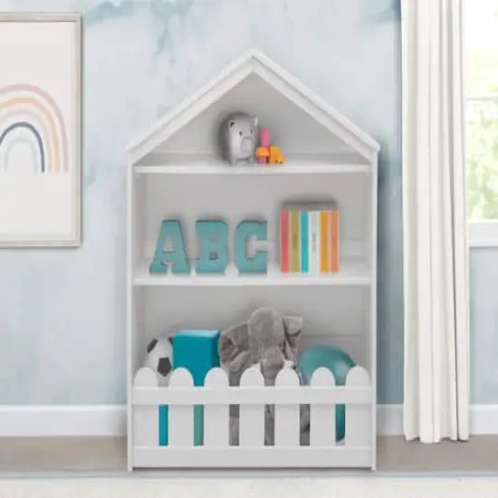 Delta Children Serta Bianca White Happy Home Storage Bookcase {3}