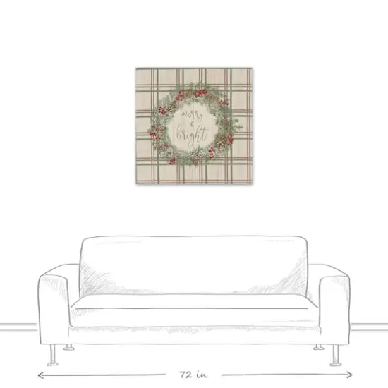 Merry & Bright Plaid Canvas Wall Art {6}