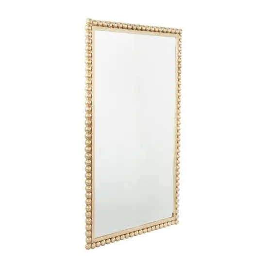 CosmoLiving by Cosmopolitan 40" Beaded Metal Wall Mirror Gold {7}