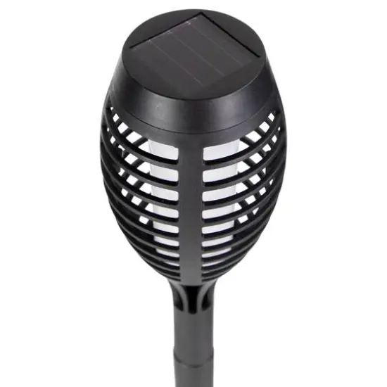 19.75" Black Solar Powered LED Pathway Markers, 4ct. {5}