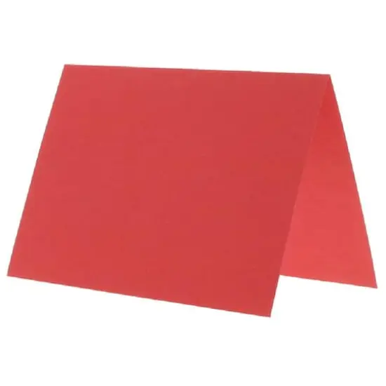 JAM Paper A1 Red Linen Blank Foldover Cards, 100ct. {1}