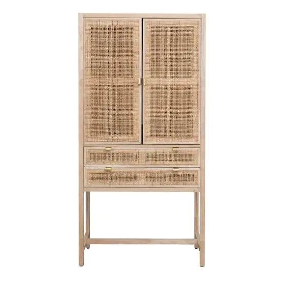 Hello Honey&reg; 6ft. Natural Woven Cane & Wood Cabinet {1}