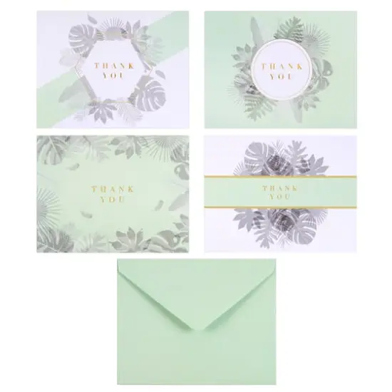Mint Thank You Flat Cards & Envelopes by Recollections™, 4.25" x 5.5" {3}