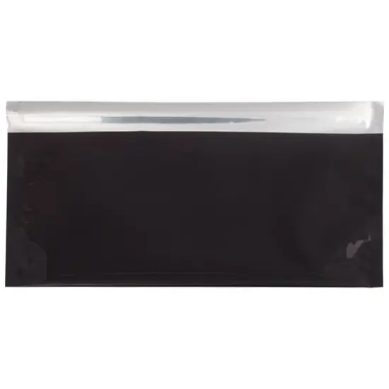JAM Paper 4" x 9.5" Foil Business Envelopes, 25ct. Black {5}
