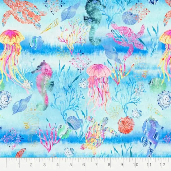 Fabric Editions Sea Critters Cotton Fabric {3}