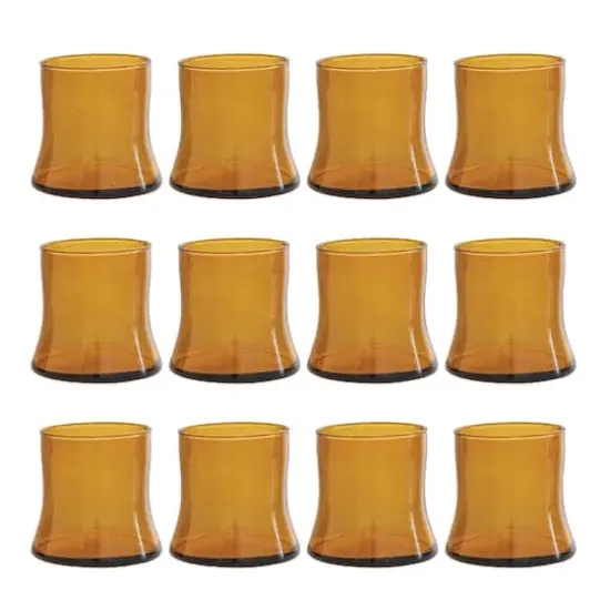 Hello Honey&reg; 10 oz. Modern Drinking Glass Set Amber {1}