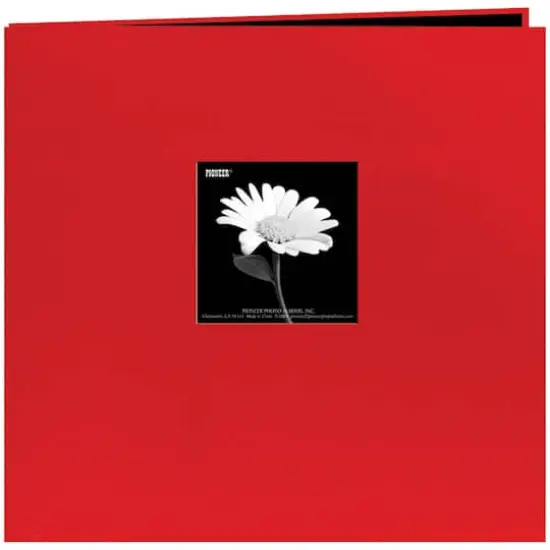 Pioneer&reg; Book Cloth Cover Post Bound Album, 12" x 12" Red {1}
