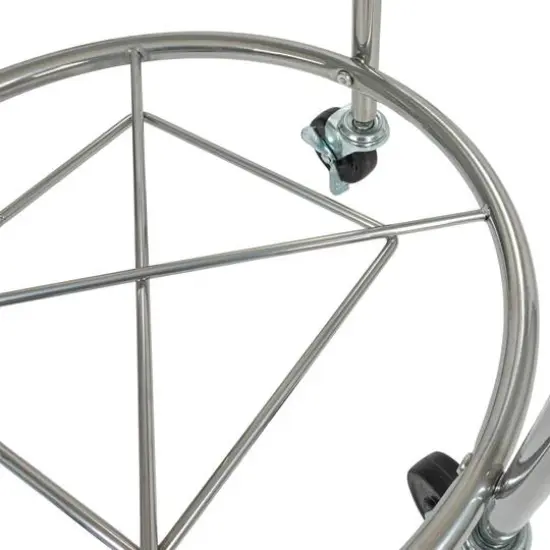 Household Essentials Round Laundry Basket with Wheels White {9}