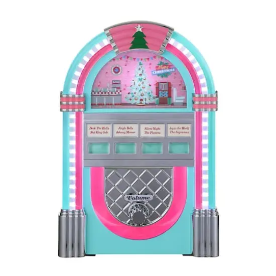 9" Teal Retro Jukebox {1}