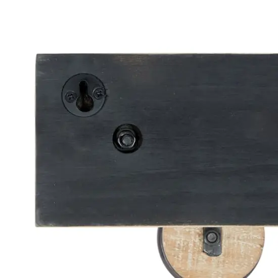 Brown Wood Industrial Wall Hook, 10" x 24" x 4" {5}