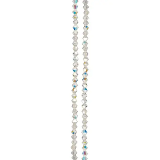 Preciosa Glass Crystal Bicone Beads, 4mm by Bead Landing&trade; Crystal AB {4}