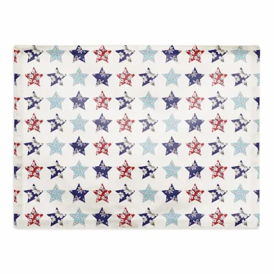 Floral Stars Pattern Cotton Twill Placemat {1}