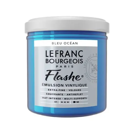 Lefranc & Bourgeois Flashe&reg; Matte Artist's Color, 125mL Ocean Blue {1}