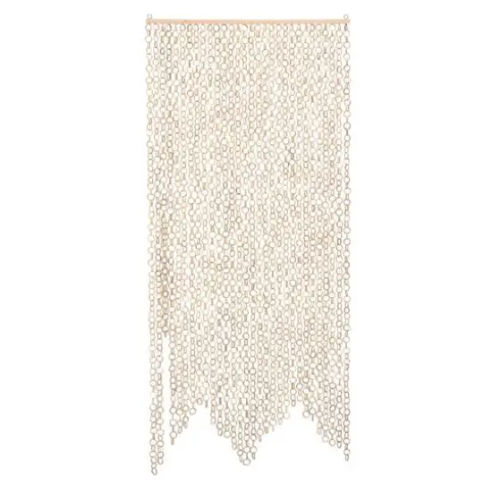 Hello Honey&reg; Beige Chain Link Bamboo Curtain {1}