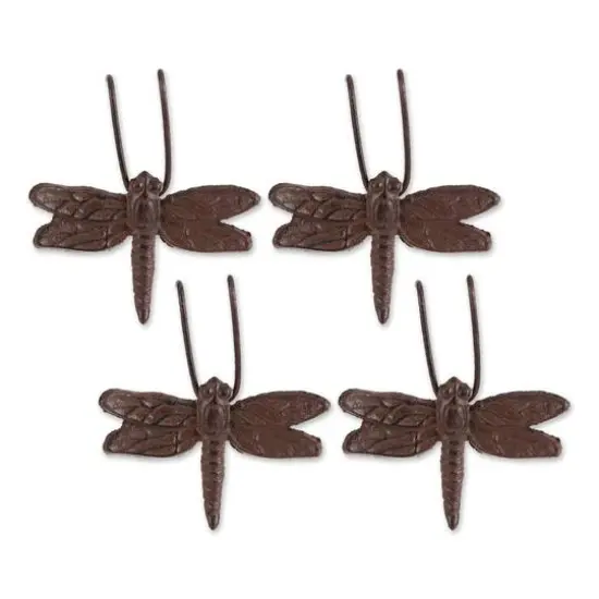 4" Dragonfly Cast Iron Pot Hanger Set, 4ct. {1}