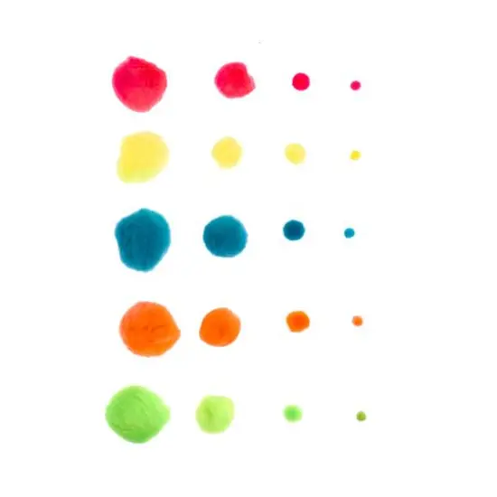 John Bead Mixed Neon Colors Pom Poms, 100ct. {3}