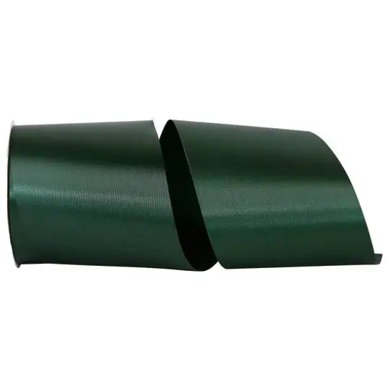 JAM Paper 4" x 50yd. Satin Allure Single Face Ribbon Hunter {1}