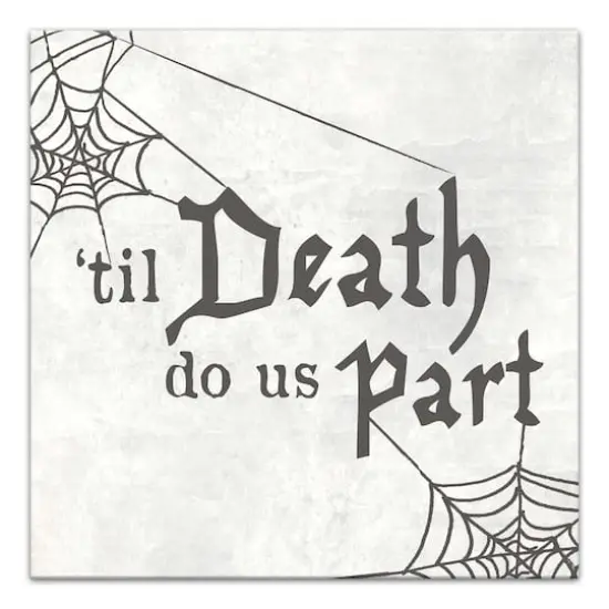 'Til Death Do Us Part Webs Canvas Wall Art {1}