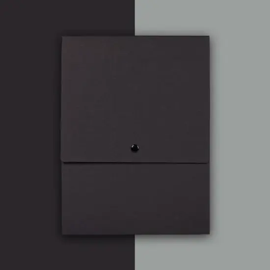 JAM Paper Vertical Kraft Snap Closure Portfolio Black {7}