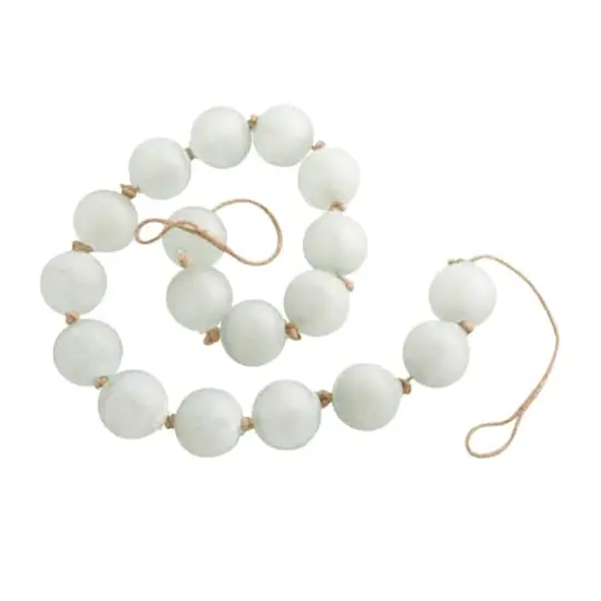 8ft. Extra Long Handmade Glass Beaded Garland with Tassels Teal {5}