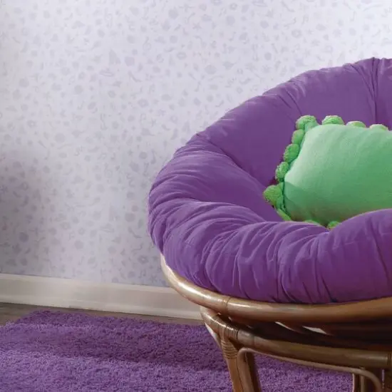 RoomMates Disney&reg; Princess Icons with Glitter Peel & Stick Wallpaper Purple {4}