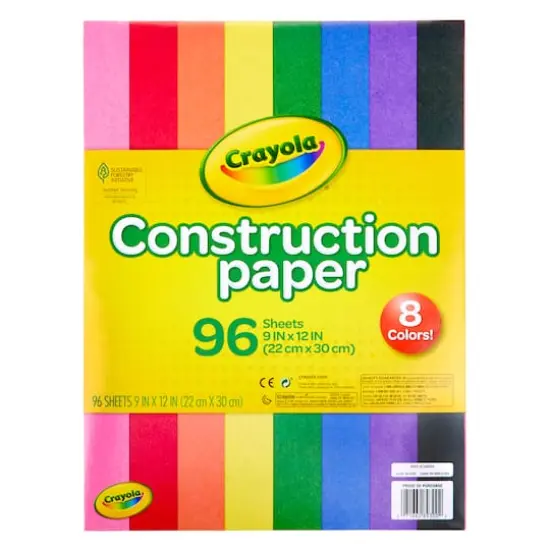Crayola&reg; 9" x 12" Construction Paper, 12 Packs of 96 Sheets {3}