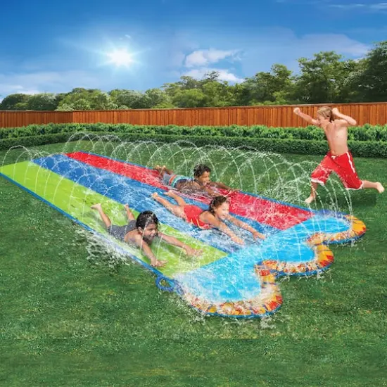 Banzai&reg; 16ft. Kids Triple Racer Water Slide {3}