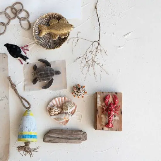 Hello Honey® 5.25" Red Glass Lobster Ornament with Glitter & Jewels {3}