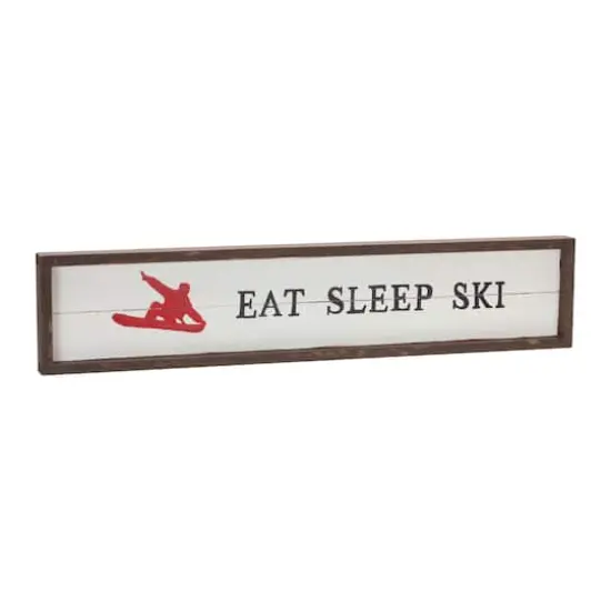 23" Eat Sleep Ski Holiday Tabletop D&eacute;cor Sign {1}